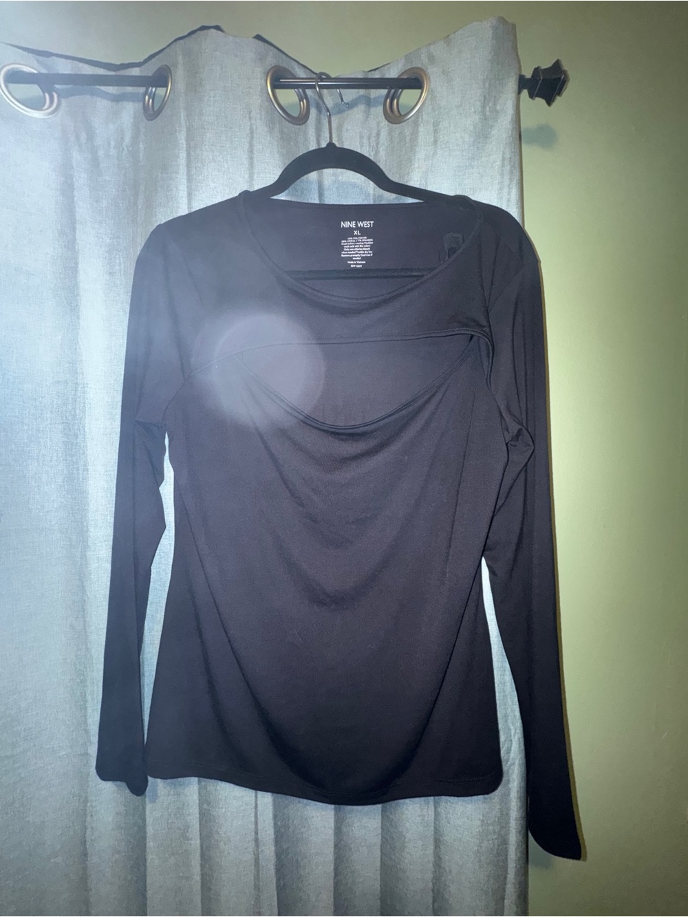 Free- Nine West Black Long Sleeve Top